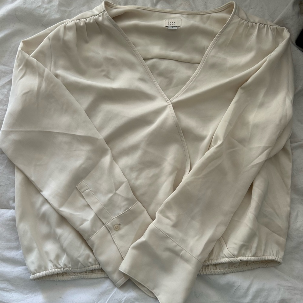 a new day Cream Blouse